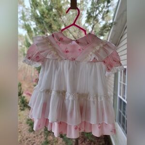 Vintage Bryan Pink Floral Toddler Dress